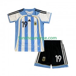 Billige Fotballdrakter Argentina Lionel Messi 19 Retro Barn Hjemmedrakt 2006 Kortermet