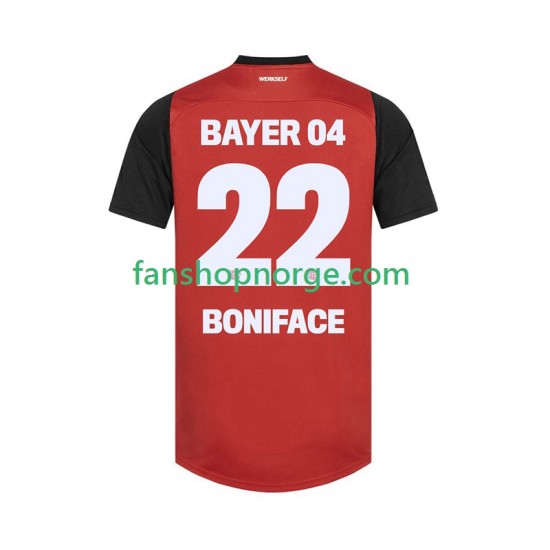 Billige Fotballdrakter Bayer 04 Leverkusen Victor Boniface 22 Herre Hjemmedrakt 2024-2025 Kortermet