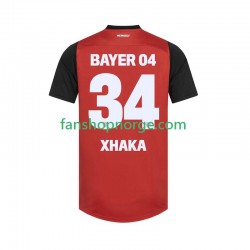 Billige Fotballdrakter Bayer 04 Leverkusen XHAKA 34 Herre Hjemmedrakt 2024-2025 Kortermet
