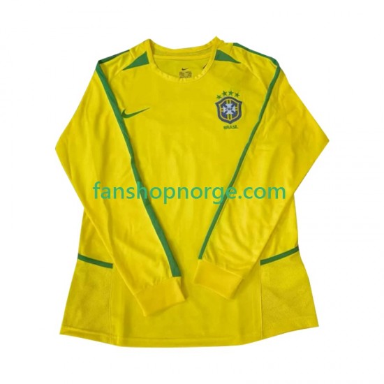 Billige Fotballdrakter Brasil Retro Herre Hjemmedrakt 2002 Langermet