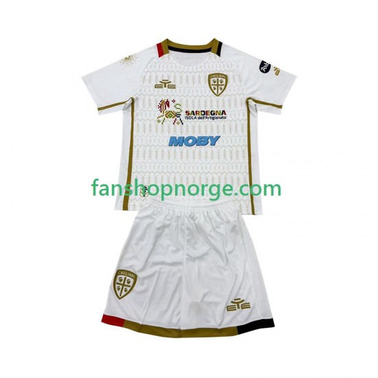 Billige Fotballdrakter Cagliari Barn Bortedrakt 2024-2025 Kortermet