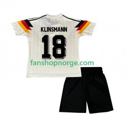 Billige Fotballdrakter Tyskland Klinsmann 18 1990 Retro Barn Hjemmedrakt Kortermet