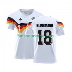 Billige Fotballdrakter Tyskland Klinsmann 18 1990 Retro Herre Hjemmedrakt Kortermet