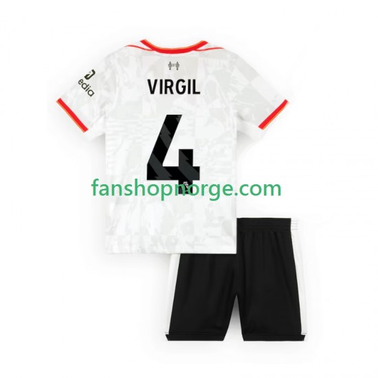 Billige Fotballdrakter Liverpool VIRGIL 4 Barn Tredjedrakt 2024-2025 Kortermet