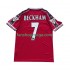 Billige Fotballdrakter Manchester United Beckham 7 Retro Herre Hjemmedrakt 1998 1999 Kortermet