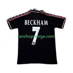 Billige Fotballdrakter Manchester United Beckham 7 Retro Herre Tredjedrakt 1998 1999 Kortermet