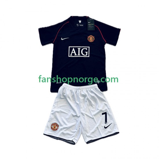 Billige Fotballdrakter Manchester United Cristiano Ronaldo 7 2007 Retro Barn Bortedrakt 2008 Kortermet