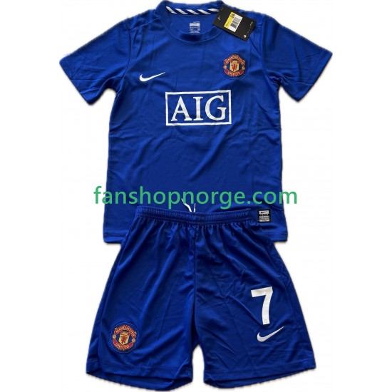 Billige Fotballdrakter Manchester United Cristiano Ronaldo 7 2009 Retro Barn Tredjedrakt 2008 Kortermet