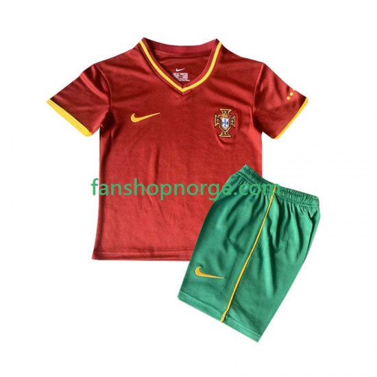 Billige Fotballdrakter Portugal 2000 Retro Barn Hjemmedrakt Kortermet