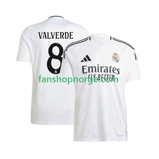 Billige Fotballdrakter Real Madrid Federico Valverde 8 Herre Hjemmedrakt 2024-2025 Kortermet