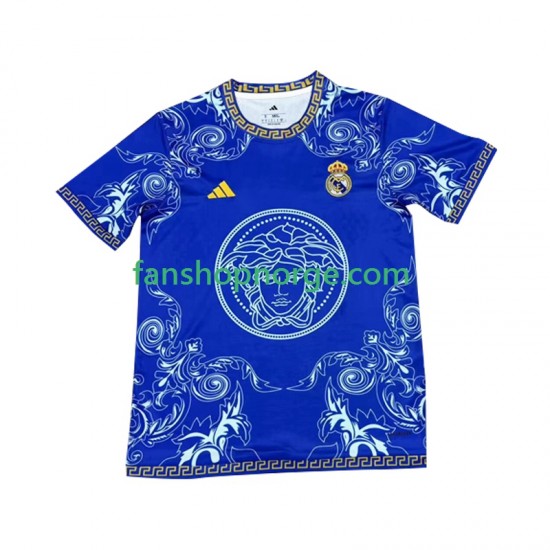 Billige Fotballdrakter Real Madrid Versace Blue Edition Herre Hjemmedrakt 2024-2025 Kortermet