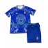 Billige Fotballdrakter Real Madrid Versace Blue Edition Barn Hjemmedrakt 2024-2025 Kortermet