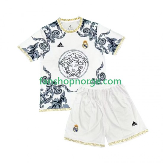 Billige Fotballdrakter Real Madrid Versace White Edition Barn Hjemmedrakt 2024-2025 Kortermet