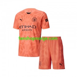 Billige Fotballdrakter Manchester City Keeper Barn Bortedrakt 2024-2025 Kortermet