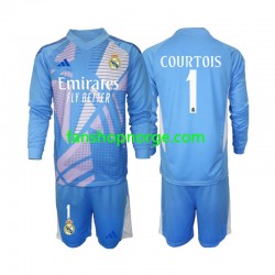 Billige Fotballdrakter Real Madrid Thibaut Courtois 1 Keeper Barn Hjemmedrakt 2024-2025 Langermet