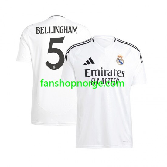 Billige Fotballdrakter Real Madrid Jude Bellingham 5 Herre Hjemmedrakt 2024-2025 Kortermet