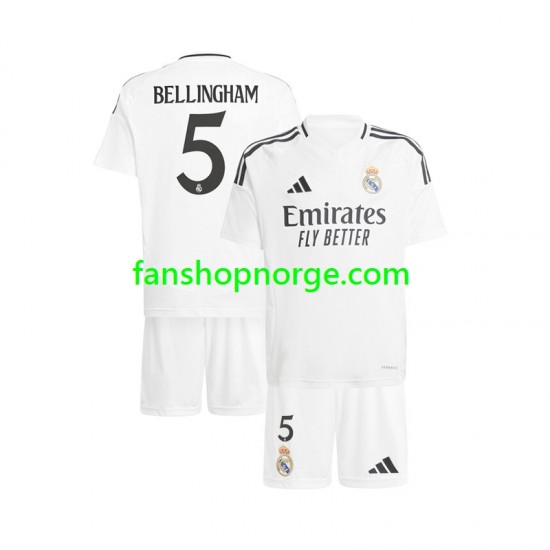 Billige Fotballdrakter Real Madrid Jude Bellingham 5 Barn Hjemmedrakt 2024-2025 Kortermet