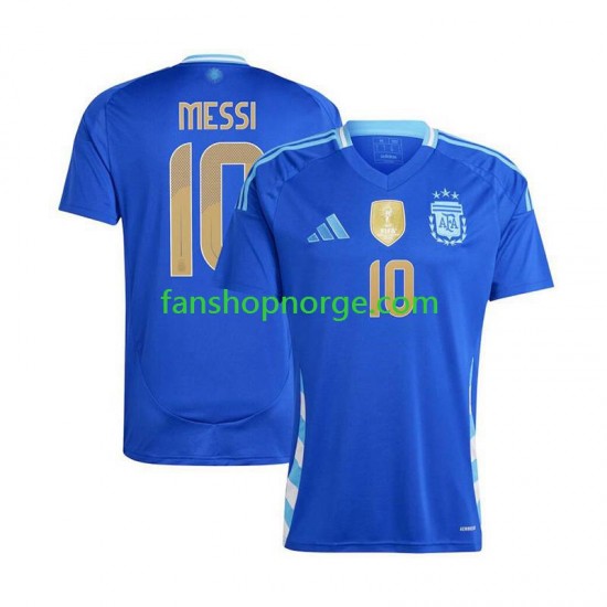 Billige Fotballdrakter Argentina Lionel Messi 10 Copa America 2024 Herre Bortedrakt Kortermet