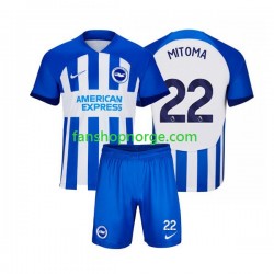 Billige Fotballdrakter Brighton Hove Albion Mitoma 22 Barn Hjemmedrakt 2023-2024 Kortermet