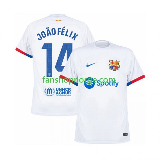 Billige Fotballdrakter FC Barcelona Joao Felix 14 Herre Bortedrakt 2023-2024 Kortermet