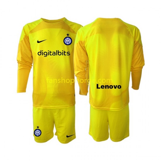 Billige Fotballdrakter Inter Milan Keeper Barn Bortedrakt 2022-2023 Langermet