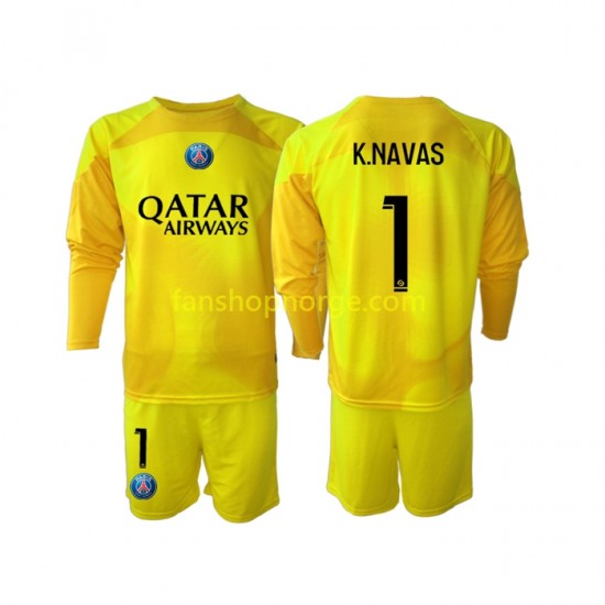 Billige Fotballdrakter Paris Saint-Germain K.NAVAS 1 Keeper Barn Tredjedrakt 2022-2023 Langermet
