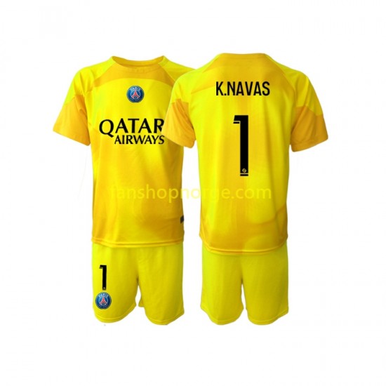 Billige Fotballdrakter Paris Saint-Germain K.NAVAS 1 Keeper Barn Tredjedrakt 2022-2023 Kortermet