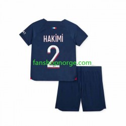 Billige Fotballdrakter Paris Saint-Germain Hakimi 2 Barn Hjemmedrakt 2023-2024 Kortermet