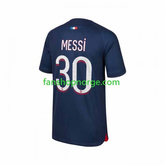 Billige Fotballdrakter Paris Saint-Germain Lionel Messi 30 Herre Hjemmedrakt 2023-2024 Kortermet