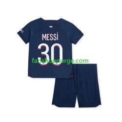 Billige Fotballdrakter Paris Saint-Germain Lionel Messi 30 Barn Hjemmedrakt 2023-2024 Kortermet