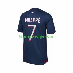 Billige Fotballdrakter Paris Saint-Germain Mbappé 7 Herre Hjemmedrakt 2023-2024 Kortermet