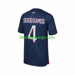 Billige Fotballdrakter Paris Saint-Germain Sergio Ramos 4 Herre Hjemmedrakt 2023-2024 Kortermet