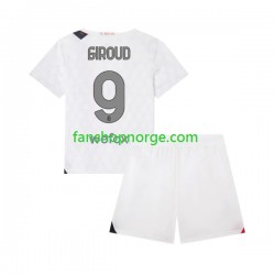 Billige Fotballdrakter AC Milan Olivier Giroud 9 Barn Bortedrakt 2023-2024 Kortermet