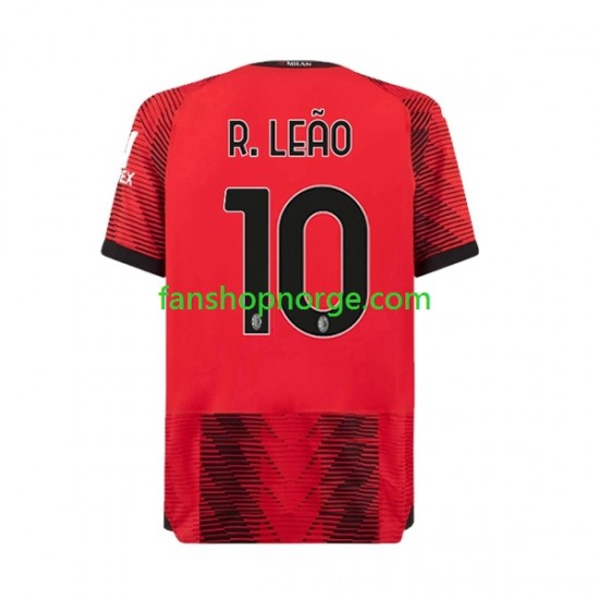Billige Fotballdrakter AC Milan Rafael Leao 10 Herre Hjemmedrakt 2023-2024 Kortermet