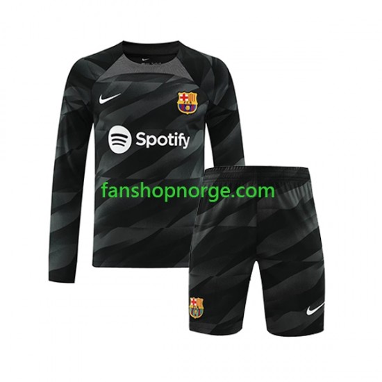 Billige Fotballdrakter FC Barcelona Keeper Barn Bortedrakt 2023-2024 Langermet