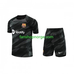 Billige Fotballdrakter FC Barcelona Keeper Barn Bortedrakt 2023-2024 Kortermet