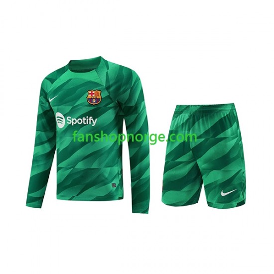 Billige Fotballdrakter FC Barcelona Keeper Barn Hjemmedrakt 2023-2024 Langermet