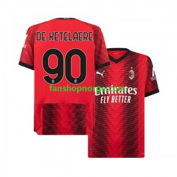 Billige Fotballdrakter AC Milan Charles De Ketelaere 90 Herre Hjemmedrakt 2023-2024 Kortermet