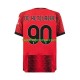 Billige Fotballdrakter AC Milan Charles De Ketelaere 90 Herre Hjemmedrakt 2023-2024 Kortermet
