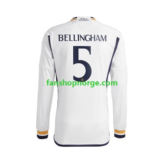 Billige Fotballdrakter Real Madrid Jude Bellingham 5 Herre Hjemmedrakt 2023-2024 Langermet