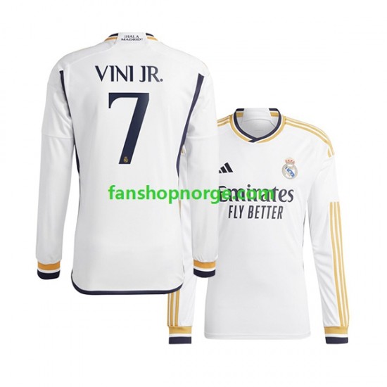 Billige Fotballdrakter Real Madrid Vinicius Junior 7 Herre Hjemmedrakt 2023-2024 Langermet