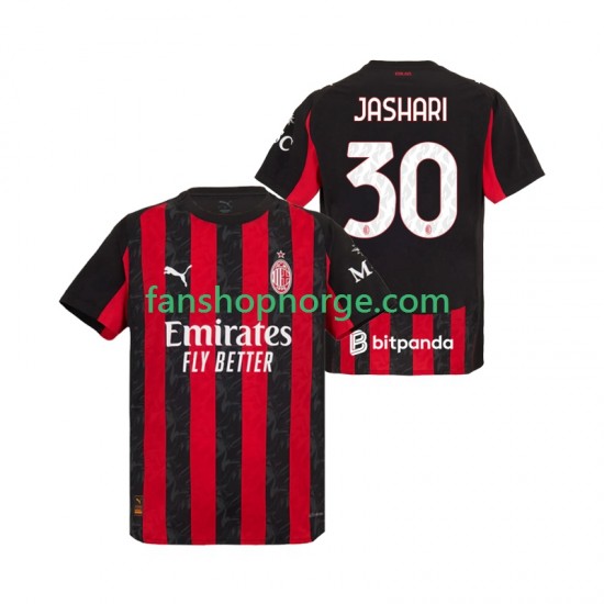 Billige Fotballdrakter AC Milan Ardon Jashari 30 Herre Hjemmedrakt 2025-2026 Kortermet