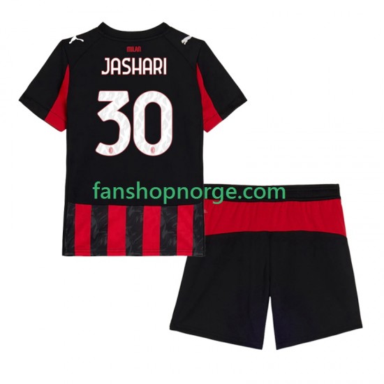 Billige Fotballdrakter AC Milan Ardon Jashari 30 Barn Hjemmedrakt 2025-2026 Kortermet