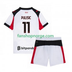 Billige Fotballdrakter AC Milan Christian Pulisic 11 Barn Bortedrakt 2025-2026 Kortermet