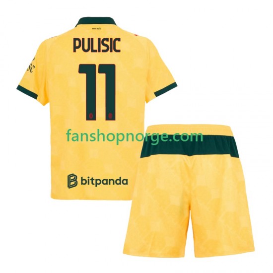 Billige Fotballdrakter AC Milan Christian Pulisic 11 Barn Tredjedrakt 2025-2026 Kortermet