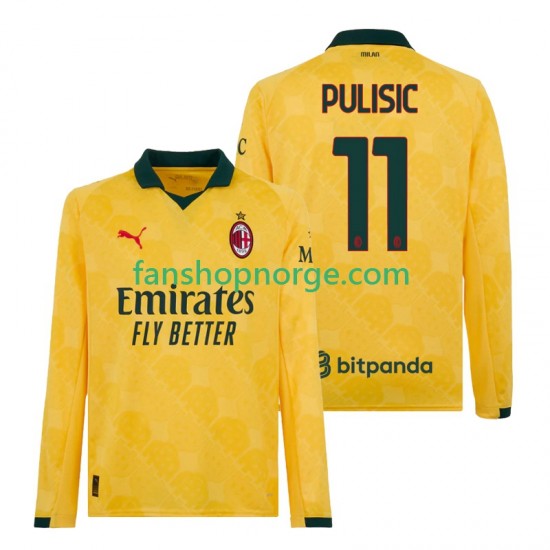 Billige Fotballdrakter AC Milan Christian Pulisic 11 Herre Tredjedrakt 2025-2026 Langermet