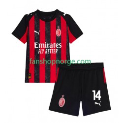Billige Fotballdrakter AC Milan Modrić Luca 14 Barn Hjemmedrakt 2025-2026 Kortermet
