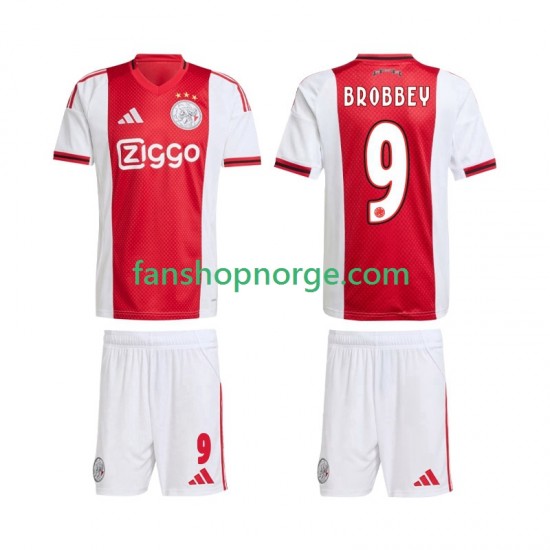 Billige Fotballdrakter AFC Ajax Brian Brobbey 9 Barn Hjemmedrakt 2025-2026 Kortermet