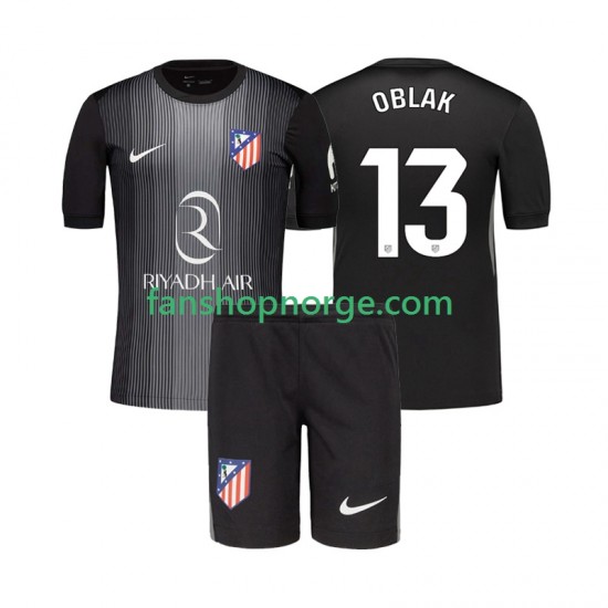 Billige Fotballdrakter Atlético Madrid Jan Oblak 13 Keeper Barn Bortedrakt 2025-2026 Kortermet
