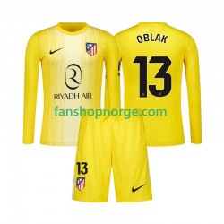 Billige Fotballdrakter Atlético Madrid Jan Oblak 13 Keeper Barn Hjemmedrakt 2025-2026 Langermet